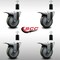 Service Caster 4'' SS Gray Poly Swivel 1-3/8'' Expanding Stem Caster Set Total Lock Brake, 4PK SCC-SSEXTTL20S414-PPUB-138-4 - alternate 3